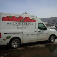 One of SPUD's delivery trucks, which brings local food to Edmontonians. Photo courtesy of SPUD