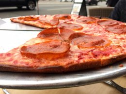 Pepperoni pizza at EVO Kitchen.